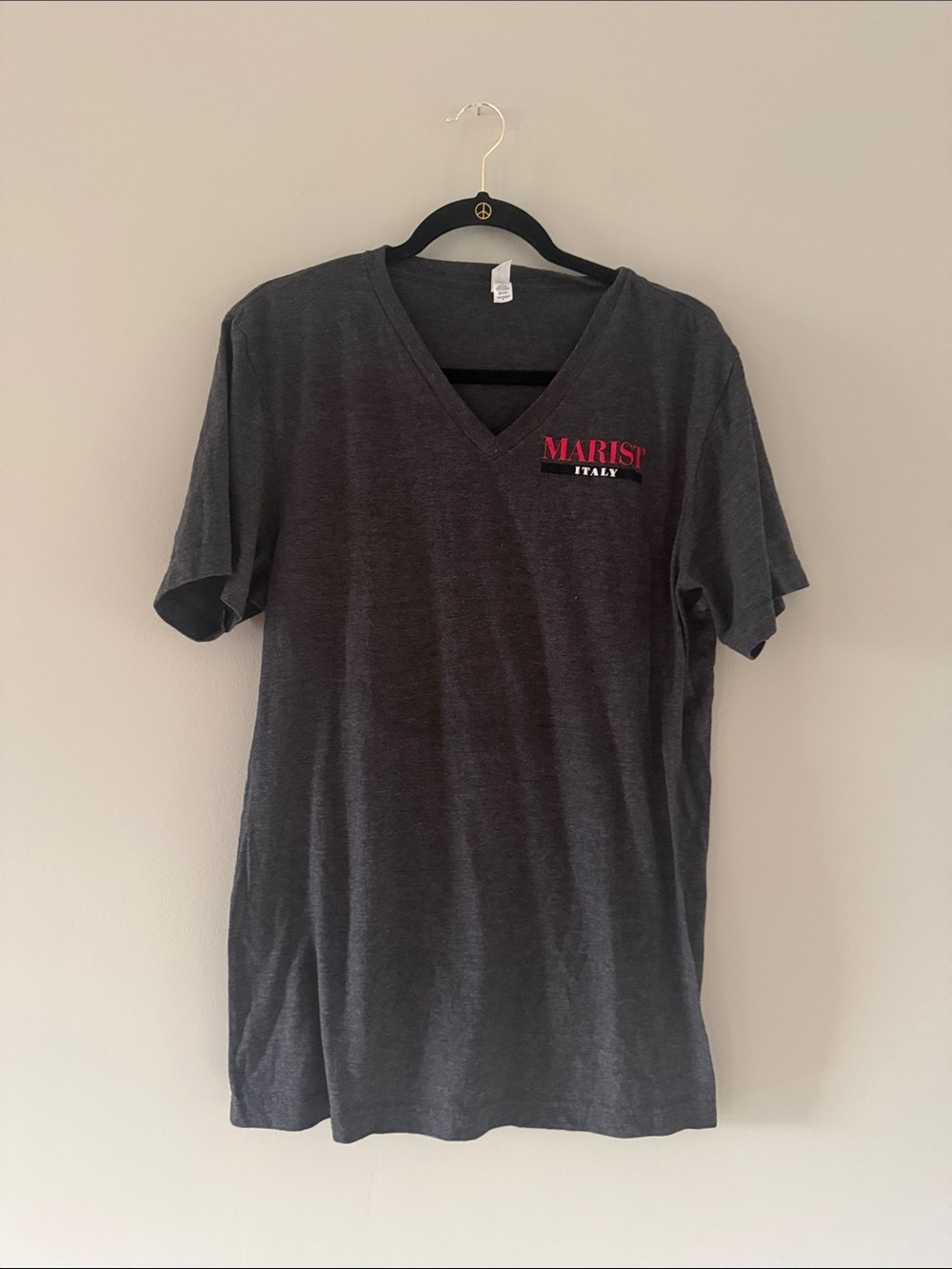 Marist Italy | Bella Canvas | Charcoal V-Neck Tee